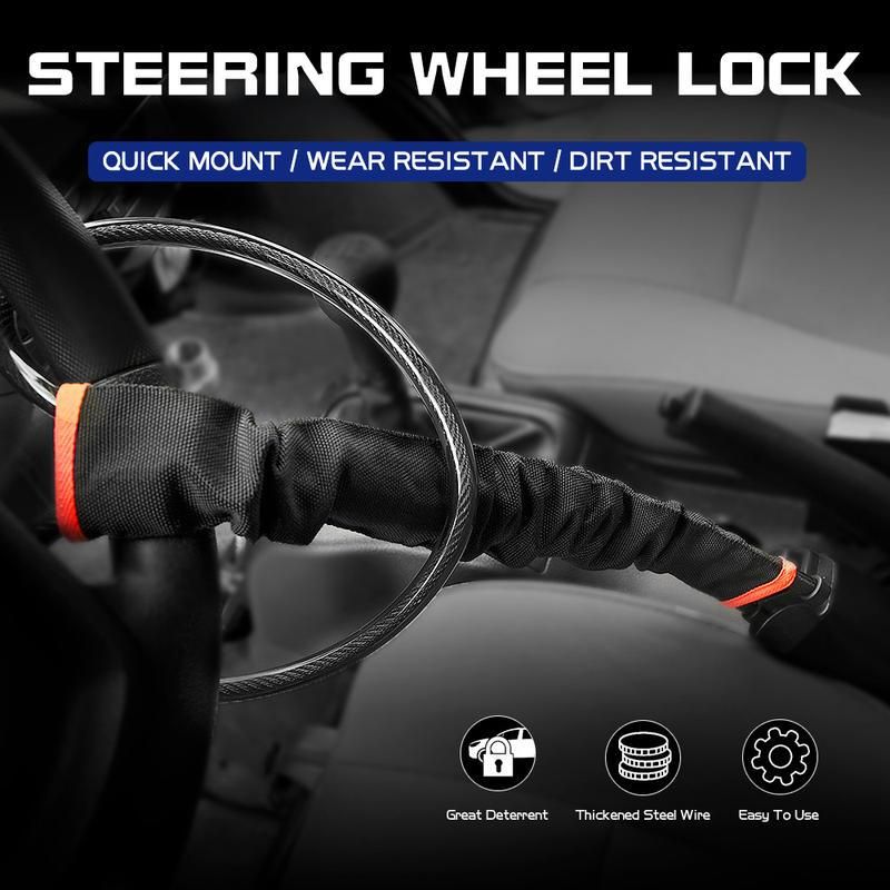 Car Auto Lock Top Mount Steering Wheel Lock Anti Theft Security Lock With Keys Anti-Theft Devices Wheel Lock Steel Strap Car Auto Lock Top Mount Steering Wheel Lock Anti Theft Security Lock With Keys Anti-Theft Devices Wheel Lock Steel Strap