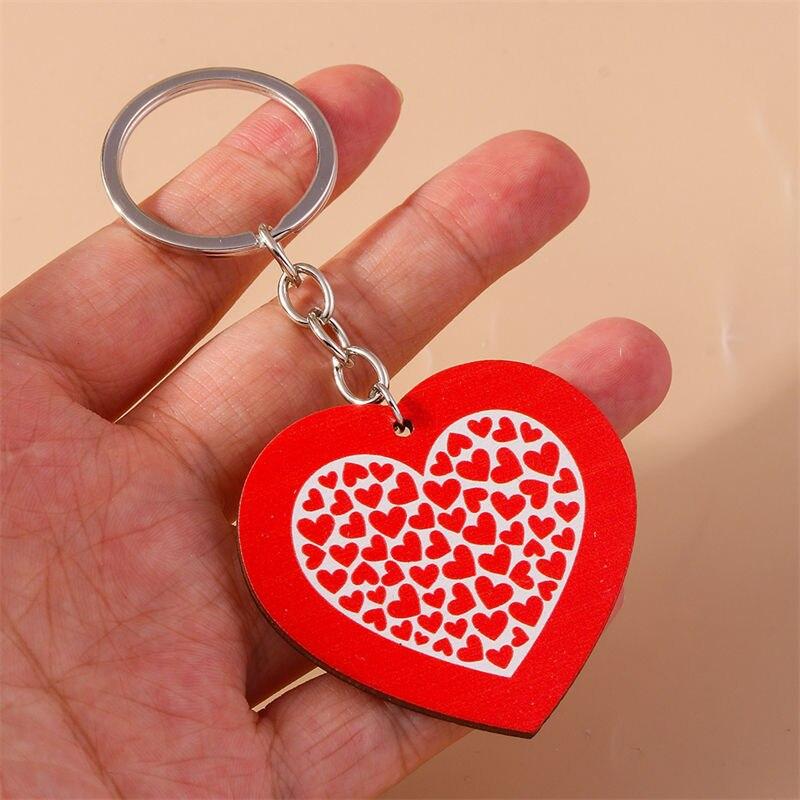 Cute Wooden Love Heart Pendant Keychains for Women Men Car Key Handbag Purse Hanging Keyrings Accessories DIY Jewelry Gifts Cute Wooden Love Heart Pendant Keychains for Women Men Car Key Handbag Purse Hanging Keyrings Accessories DIY Jewelry Gifts