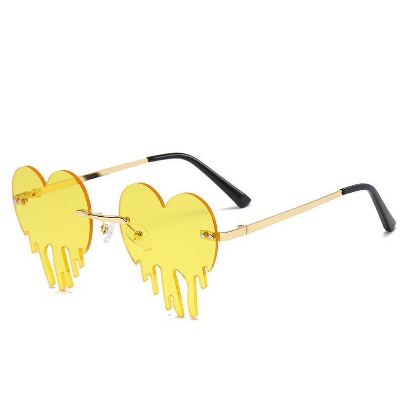 Rimless Heart Tear Sunglasses Women Frameless Metal Glasses Man Decorative Street Catwalk Prom Party Sexy Love Shape Eyewear Rimless Heart Tear Sunglasses Women Frameless Metal Glasses Man Decorative Street Catwalk Prom Party Sexy Love Shape Eyewear