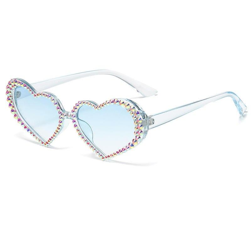 Heart Shaped Diamond Sunglasses Women Luxury Shiny Rhinestone Sun Glasses Female Small Frame UV400 Eyewear Oculos De Sol Feminin Heart Shaped Diamond Sunglasses Women Luxury Shiny Rhinestone Sun Glasses Female Small Frame UV400 Eyewear Oculos De Sol Feminin