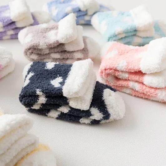 Warm Fuzzy Women Socks Candy Color Cute Heart Pattern Winter Kawaii Thick Fluffy Terry Cute Cotton Socks Christmas Korean Gift Warm Fuzzy Women Socks Candy Color Cute Heart Pattern Winter Kawaii Thick Fluffy Terry Cute Cotton Socks Christmas Korean Gift