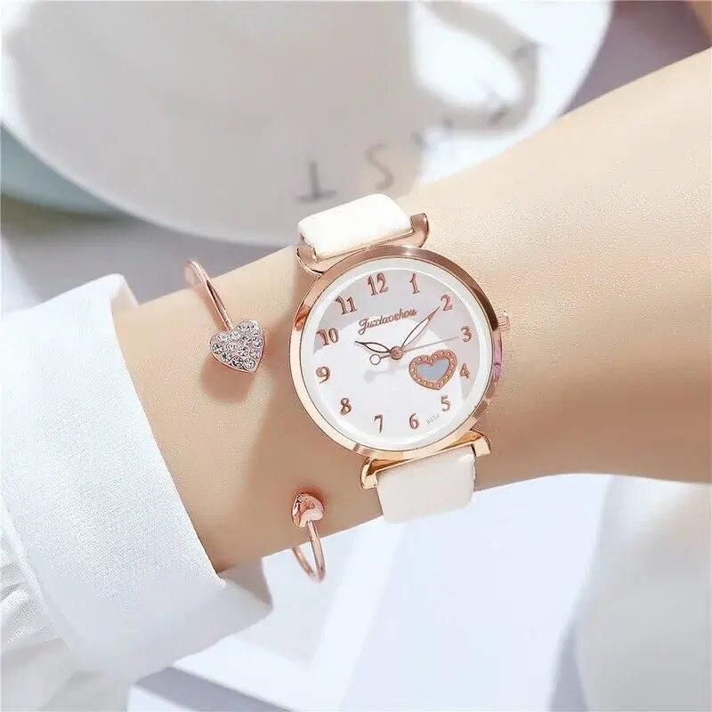 Luxury Fashion Women Watches Love With Diamonds Design White Ladies Wristwatches 2022 Brand Woman Quartz Dress Clock Gifts Luxury Fashion Women Watches Love With Diamonds Design White Ladies Wristwatches 2022 Brand Woman Quartz Dress Clock Gifts