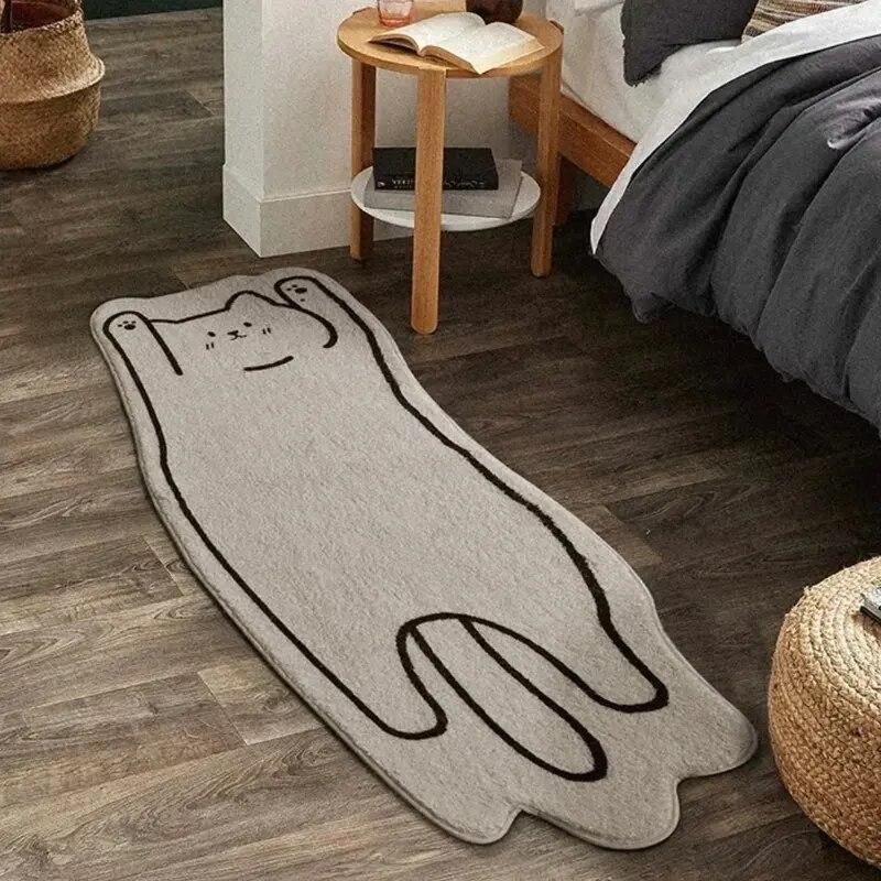 Bedside Rugs White Carpet Thickened Cartoon Door Mat Bedroom Rug LivingRoom Decorative IG Cute Kitten Puppy Customized 양탄자 тапис Bedside Rugs White Carpet Thickened Cartoon Door Mat Bedroom Rug LivingRoom Decorative IG Cute Kitten Puppy Customized 양탄자 тапис