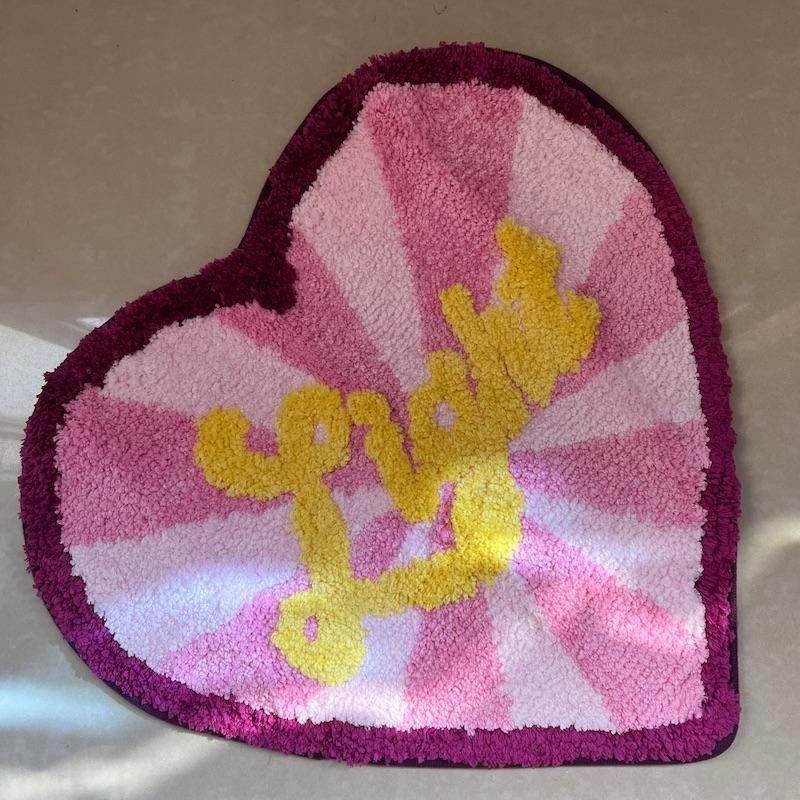 Love Sparkle Light Tufted Rug Carpet Or Wall Hanging Floor Bathroom Mat Cozy Red Heart Print Soft Absorbent Slip-resistant Decor Love Sparkle Light Tufted Rug Carpet Or Wall Hanging Floor Bathroom Mat Cozy Red Heart Print Soft Absorbent Slip-resistant Decor