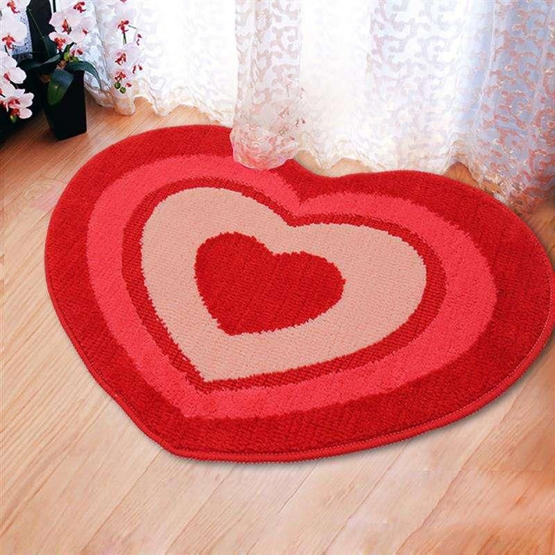 Creative Love Heart Shape Floor Carpet Home Hotel Decoration Red Heart Shape Door Mat Wedding Carpet Creative Love Heart Shape Floor Carpet Home Hotel Decoration Red Heart Shape Door Mat Wedding Carpet