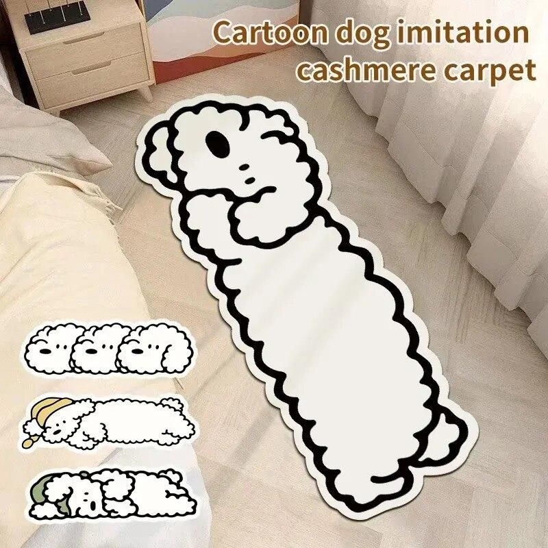 Irregular Dog Rug Nordic Simple Cartoon Carpet for Living Room Non-slip Bedside Area Rugs Kawaii Floor Mat for Bedroom Decor 러그 Irregular Dog Rug Nordic Simple Cartoon Carpet for Living Room Non-slip Bedside Area Rugs Kawaii Floor Mat for Bedroom Decor 러그